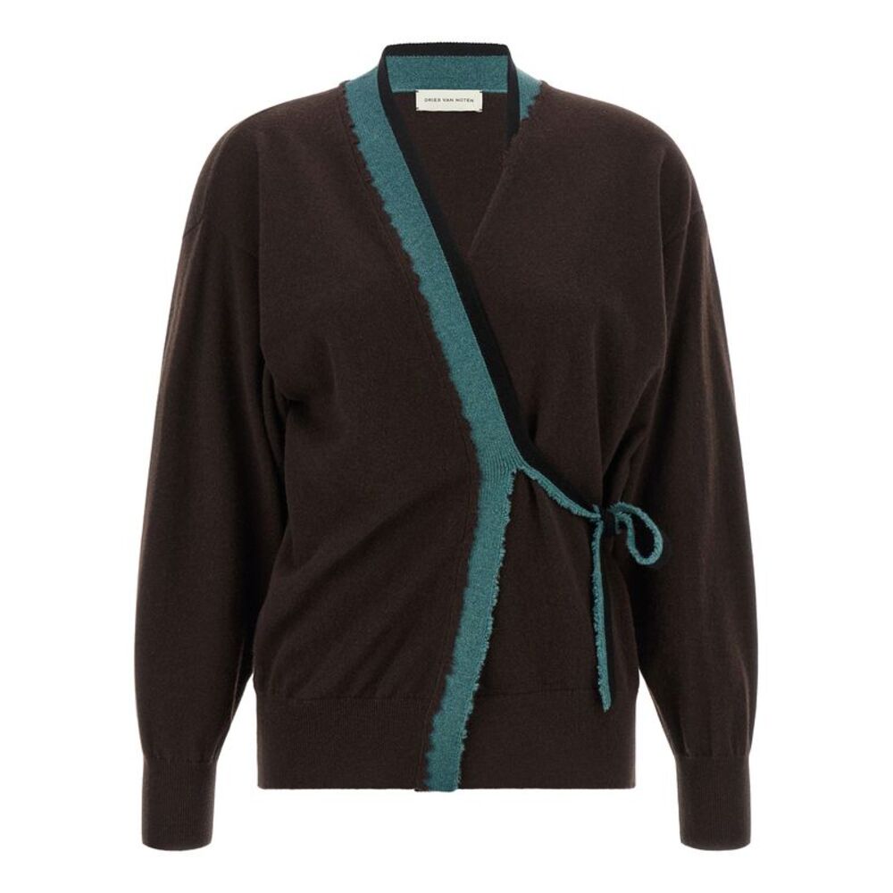 Dries Van Noten Brown Cashmere Women's Cardigan